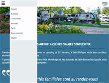 Tablet Screenshot of campinglacledeschamps.com